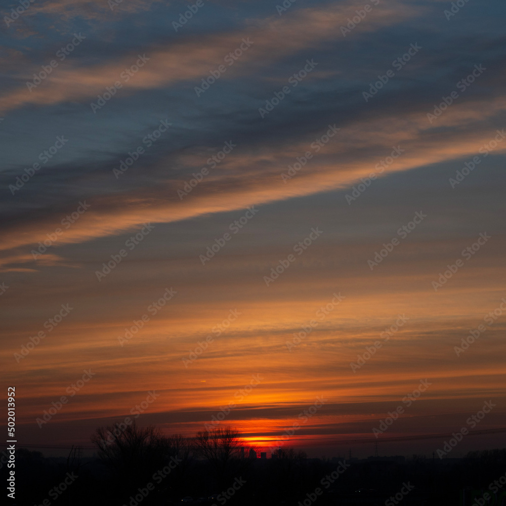 Fototapeta premium sunset in the sky
