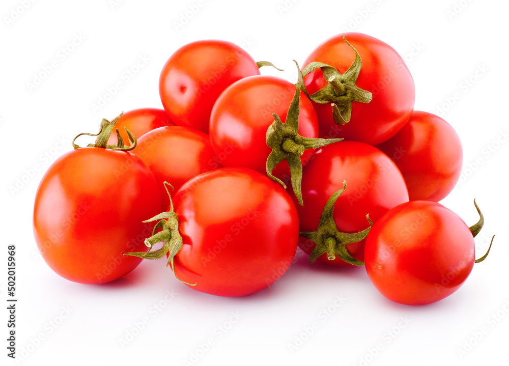 Ripe red tomatoes isolated on white background Ripe red tomatoes isolated on white background