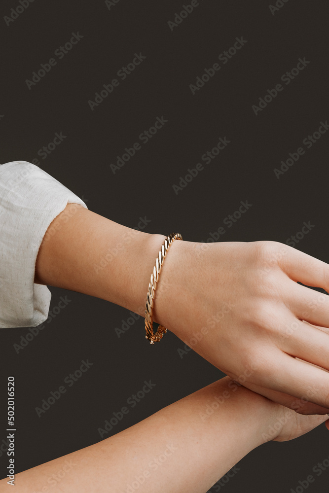 Knotty knots HAND CHAIN BRACELET RING BRACELET Gold finger Bracelet GIFT  FOR HER Adjustable