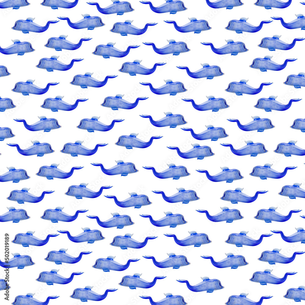Seamless pattern with dolphins on a white background. Seamless pattern with dolphins on a white background.