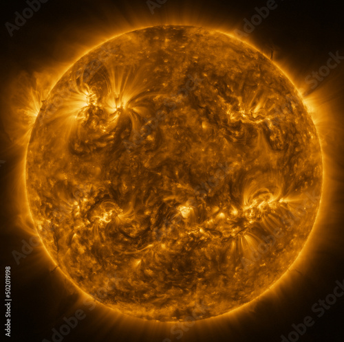 Fototapeta Naklejka Na Ścianę i Meble -  The Sun in high resolution. Elements of this image were furnished by ESA