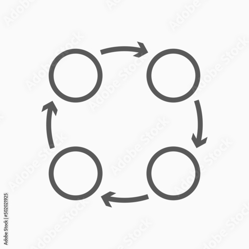 mind map icon, infographic vector