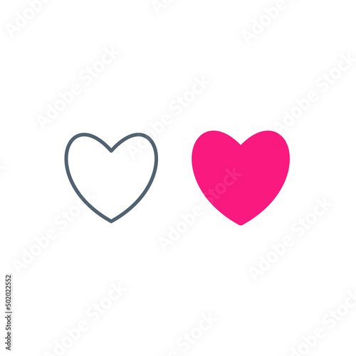 Heart icon isolated on white background. Like symbol modern, simple, vector, icon for website design, mobile app, ui. Vector Illustration