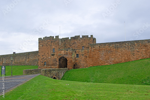 The entrance to Carlisle Castle, in Springtime. photo