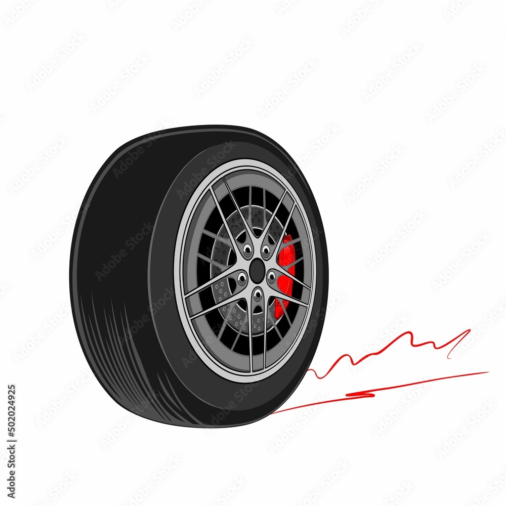 tire and Velg Icon. Vehicles Elements vector illustration