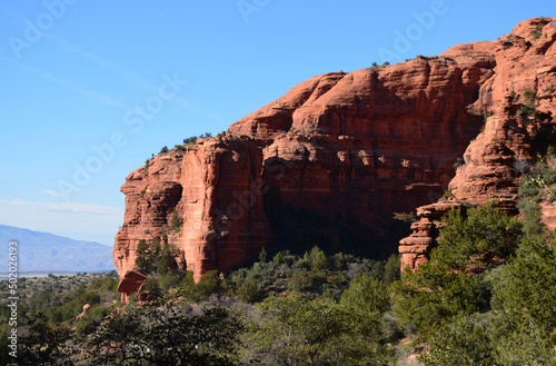 Gorgeous Towering Red Rock Formation in Arizona