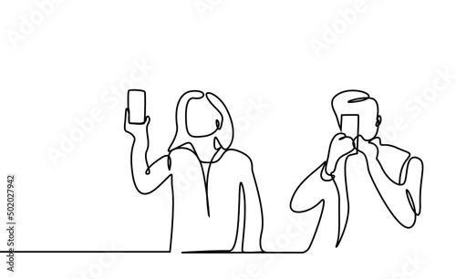 curious people take photos and videos with the phone in their hands