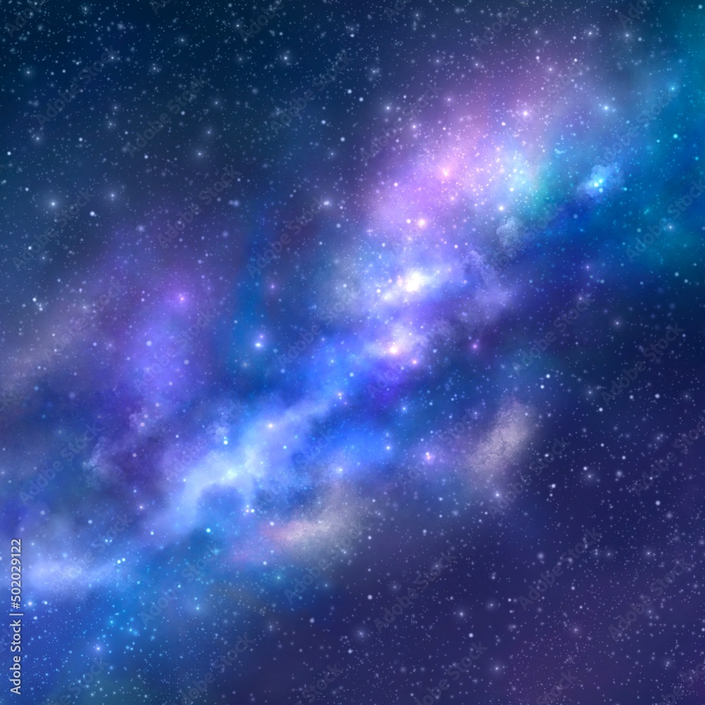 天の川 銀河の星空 背景素材 Stock イラスト Adobe Stock