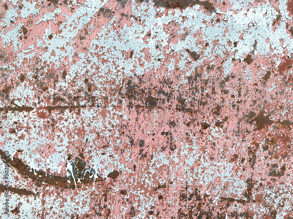 Fototapeta premium Texture of Grunge Steel Material on pink and grey color
