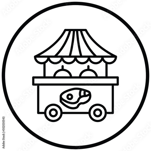 Meat Stall Icon Style