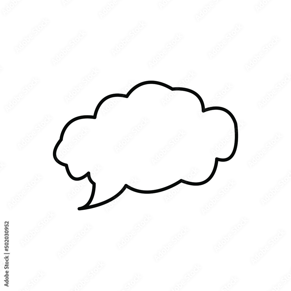 Vector talking cloud or frame. Cloud with place for text in line style. Bubble speech cloud, great design for any purposes. Sticker design.Vector illustration with thought cloud for text. Vector talking cloud or frame. Cloud with place for text in line style. Bubble speech cloud, great design for any purposes. Sticker design.Vector illustration with thought cloud for text.