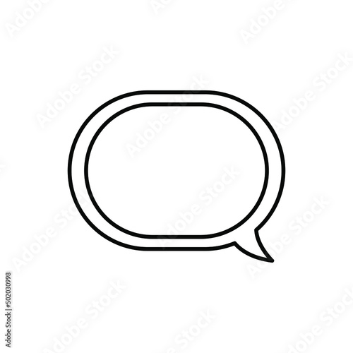 Vector talking cloud or frame. Cloud with place for text in line style. Bubble speech cloud, great design for any purposes. Sticker design.Vector illustration with thought cloud for text.