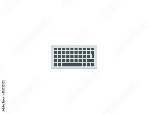 Computer Keyboard Vector Isolated Emoticon. Keyboard Icon
