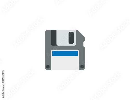 Floppy Disk Vector Isolated Emoticon. Floppy Disk Icon