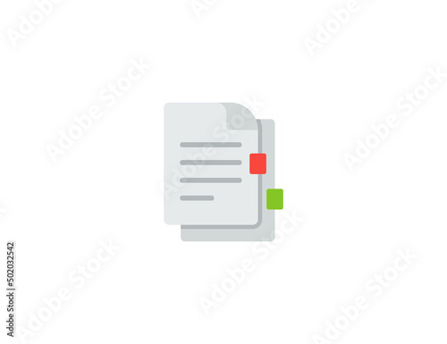 Bookmark tabs Vector Isolated Emoticon. Bookmark tabs Icon