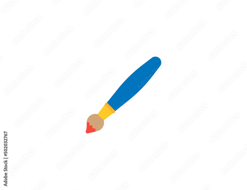 Paint Brush Vector Isolated Emoticon. Paint Brush Emoji Icon Stock Vector Adobe Stock
