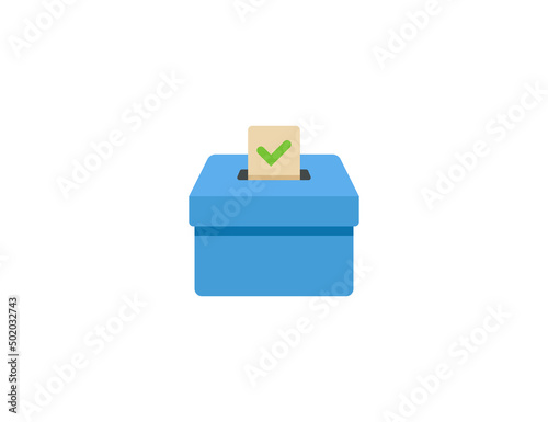 Ballot box Vector Isolated Emoticon. Ballot box Icon