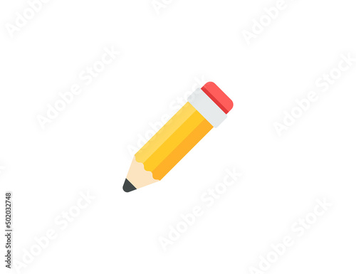 Pencil Vector Isolated Emoticon. Pencil Icon