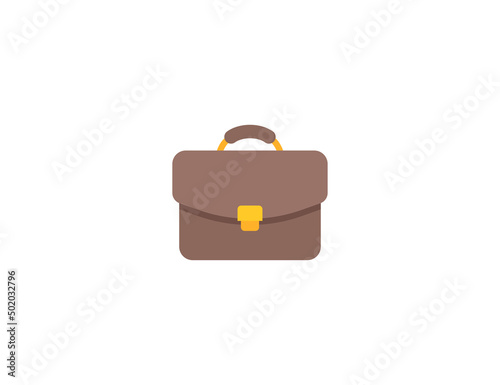 Briefcase Vector Isolated Emoticon. Briefcase Icon