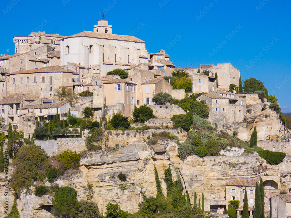 Magnificent village of Gordes which is one of the most beautiful villages in France located in the Luberon in Provence