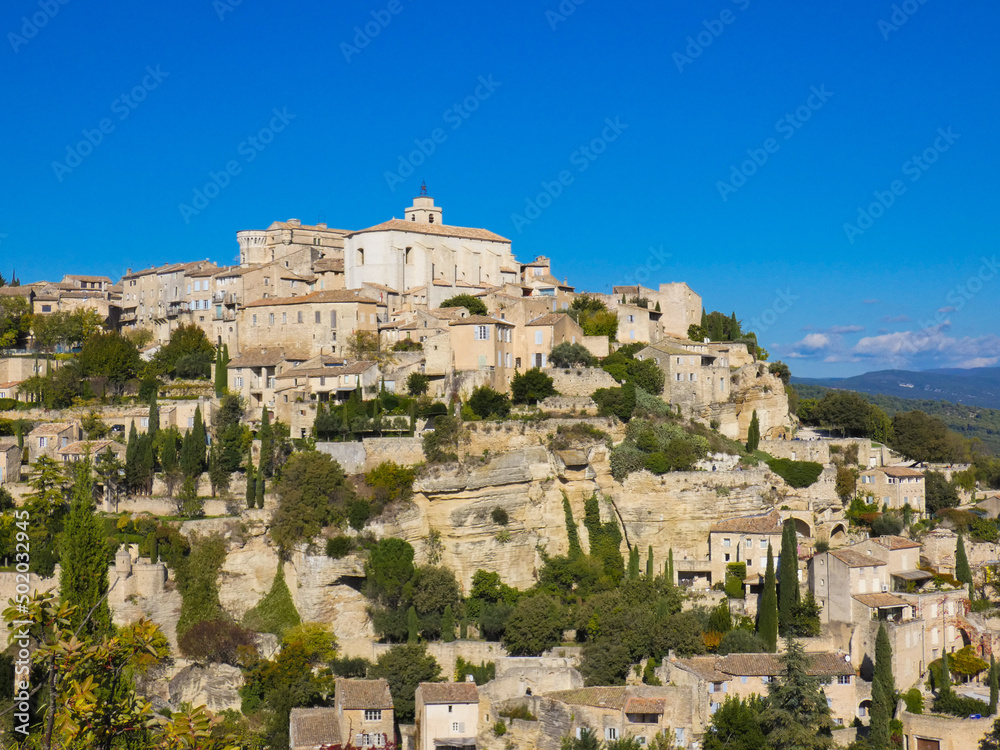 Magnificent village of Gordes which is one of the most beautiful villages in France located in the Luberon in Provence 