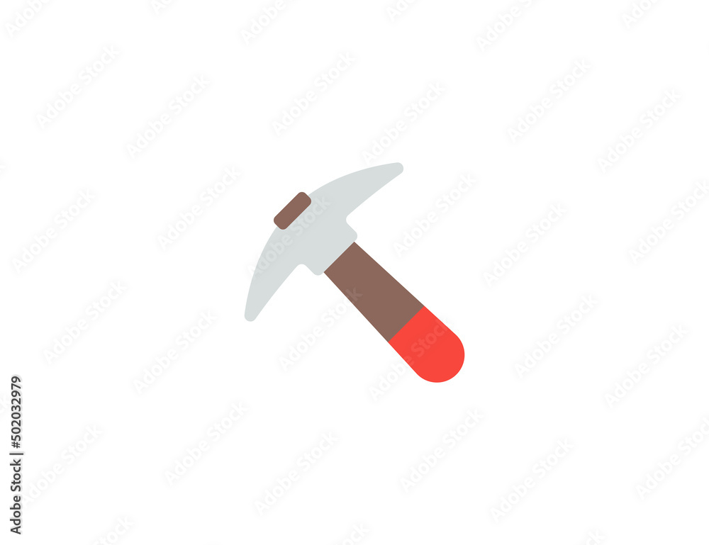 Pick Vector Isolated Emoticon. Pickaxe Emoji Icon Pick Vector Isolated Emoticon. Pickaxe Emoji Icon