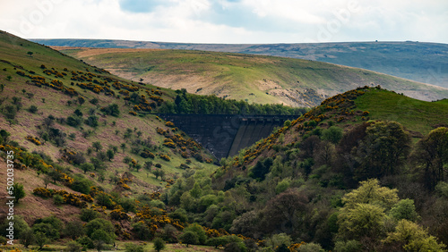 Obraz na plátně Meldon Dam Reservoir on the West Okement River, Dartmoor National Park, Devon, U