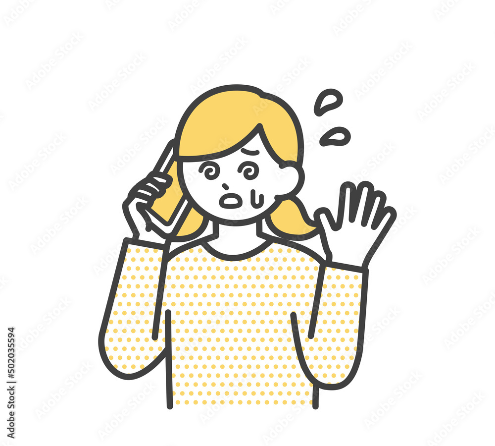 女の子がスマートフォンで連絡するイラスト素材 女の子がスマートフォンで連絡するイラスト素材