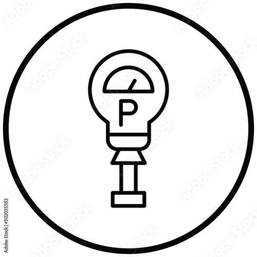 Parking Meter Icon Style