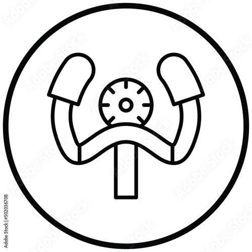 Aeroplane Steering Wheel Icon Style