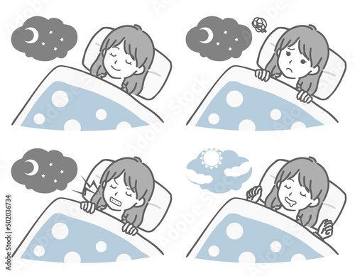 睡眠する女の子