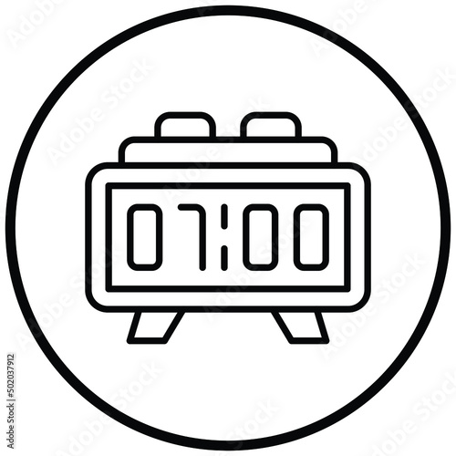 Digital Clock Icon Style