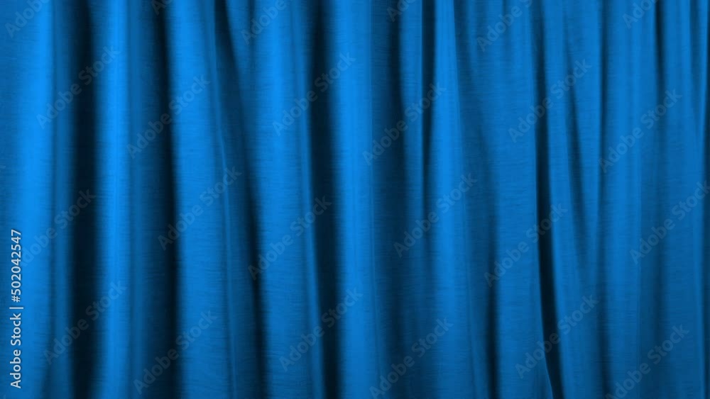 Large Blue Curtains Moving Shot Large Blue Curtains Moving Shot