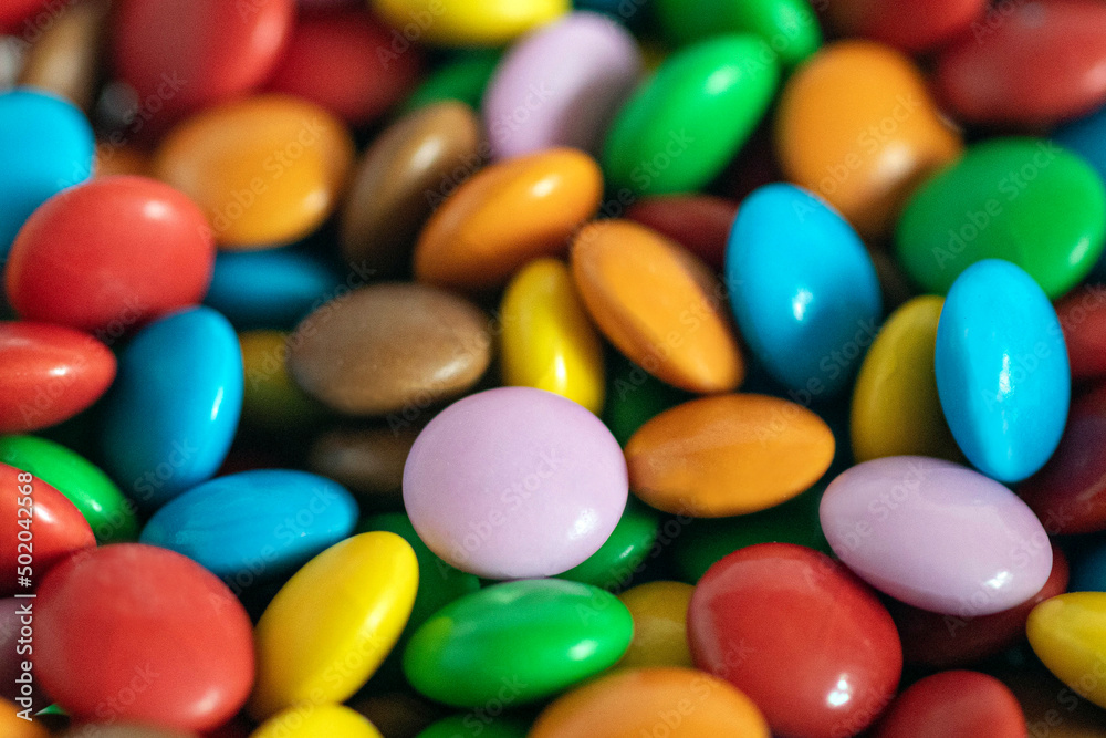 Lots of colorful round candies taken in close-up Lots of colorful round candies taken in close-up
