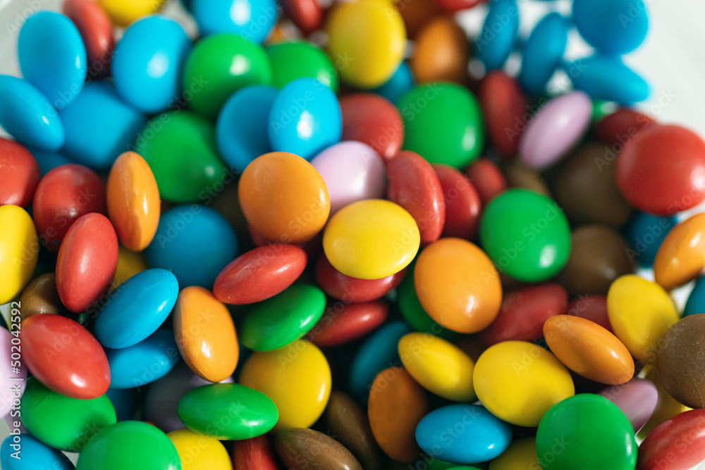 Lots of colorful round candies taken in close-up Lots of colorful round candies taken in close-up