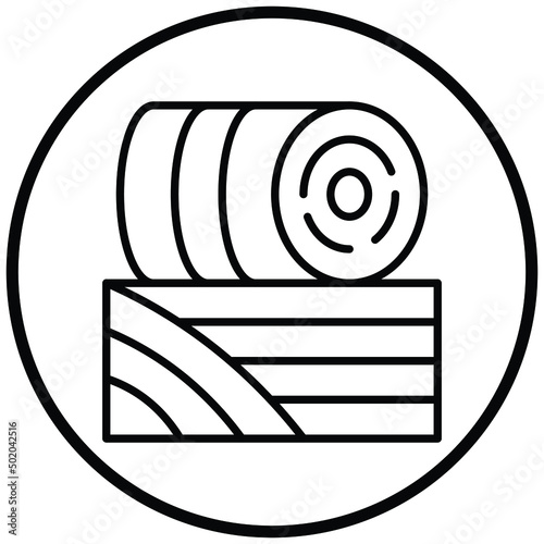 Hay Bale Icon Style