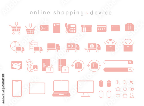 ECサイト　デバイス　アイコンセット