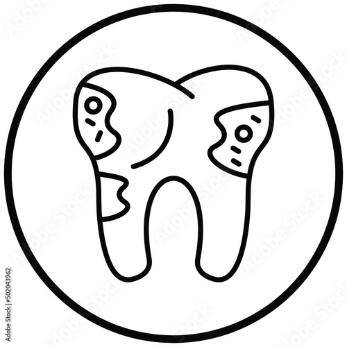 Tooth Decayed Icon Style