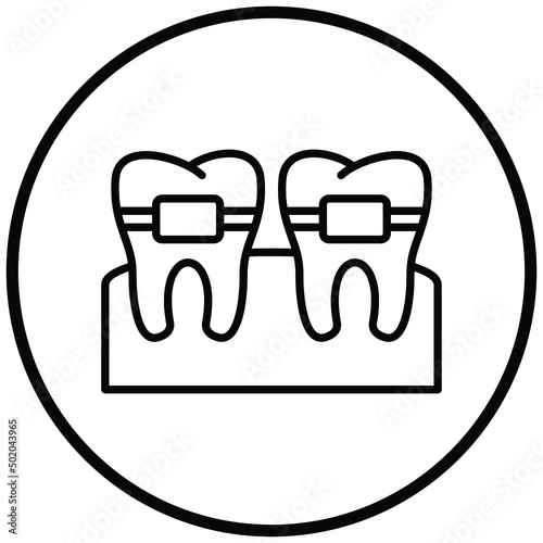 Tooth Braces Icon Style
