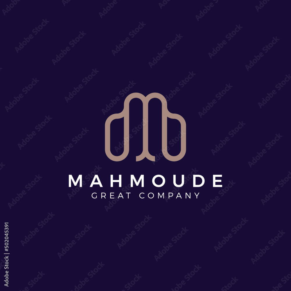 Letter M Line Logo Design. Initial M Abstract Monogram Logo Identity for Branding, Business, Appare, Fasion, Jewellery and Luxury Brand