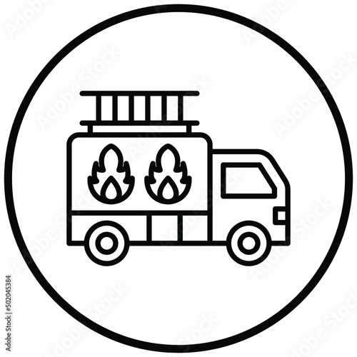 Fire Truck Icon Style