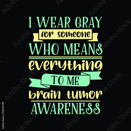 Brain cancer awareness t-shirt design vector