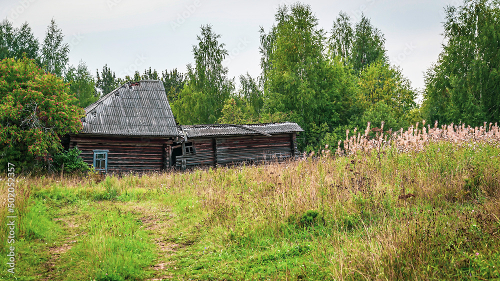 abandoned houses in an abandoned village