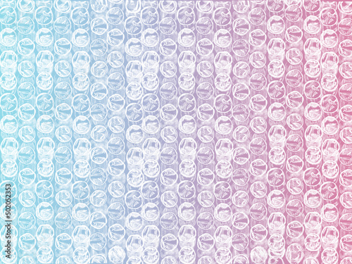 気泡緩衝材水色ピンク