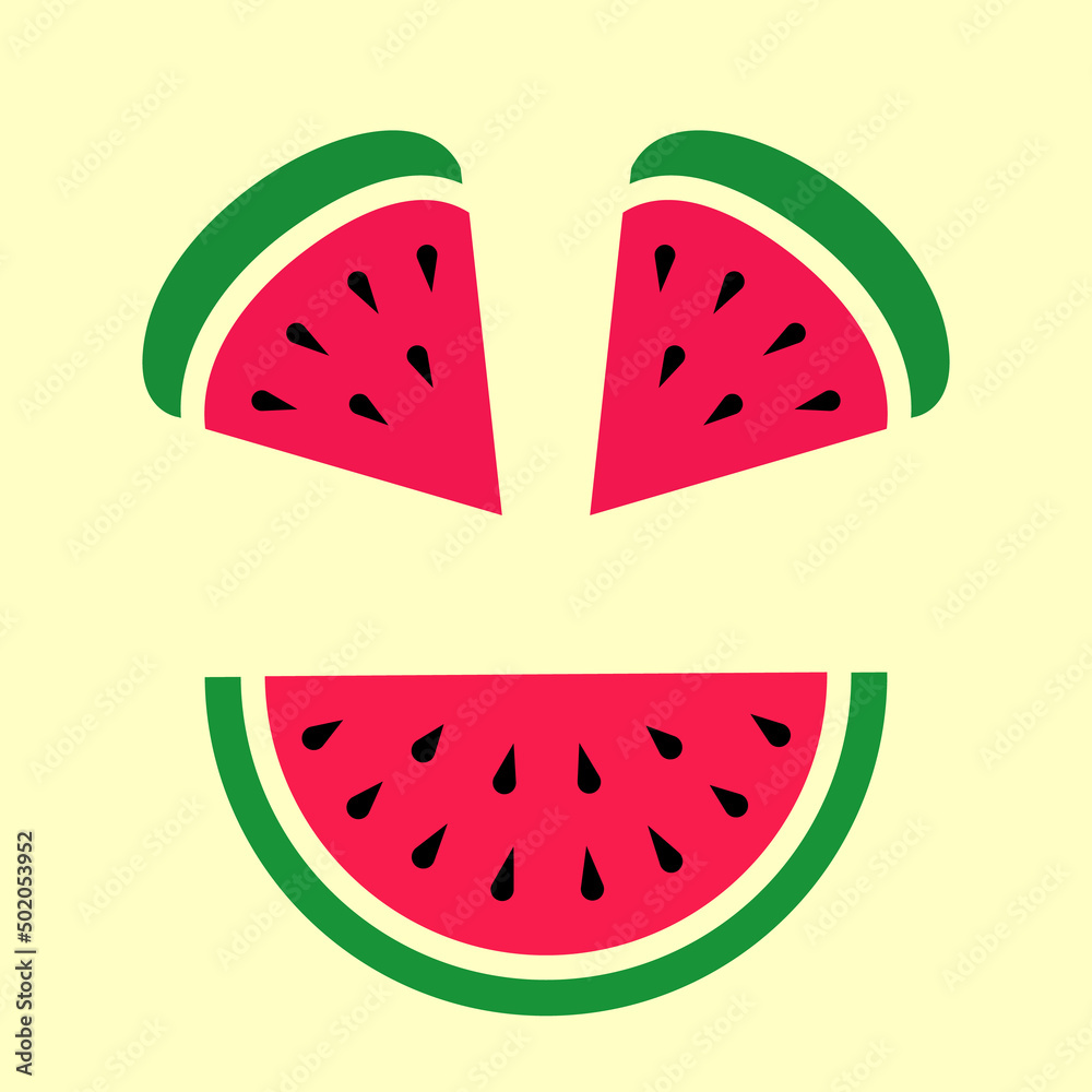 Summer background. Watermelon. Vector illustration. Summer background. Watermelon. Vector illustration.