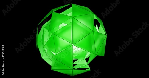abstract geometric 3d sphere