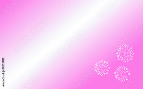 coronavirus symbol on a pink background. with copy space for your text. New coronavirus variant and pandemic concept. SARS-CoV-2 corona virus global outbreak.