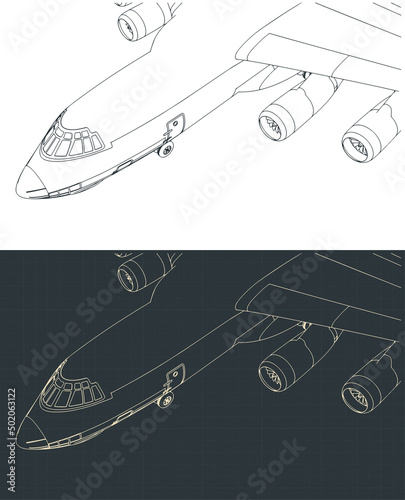 Heavy cargo aircraft drawings