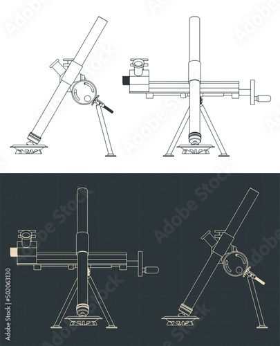 Mortar weapon system blueprints