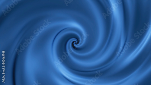 Obraz na plátně Abstract background with animation of blue spinning funnel, seamless loop
